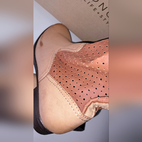 Sz 9.5 Sonoma Brown/Tan Mid-Calf Western Boots - Picture 8 of 9